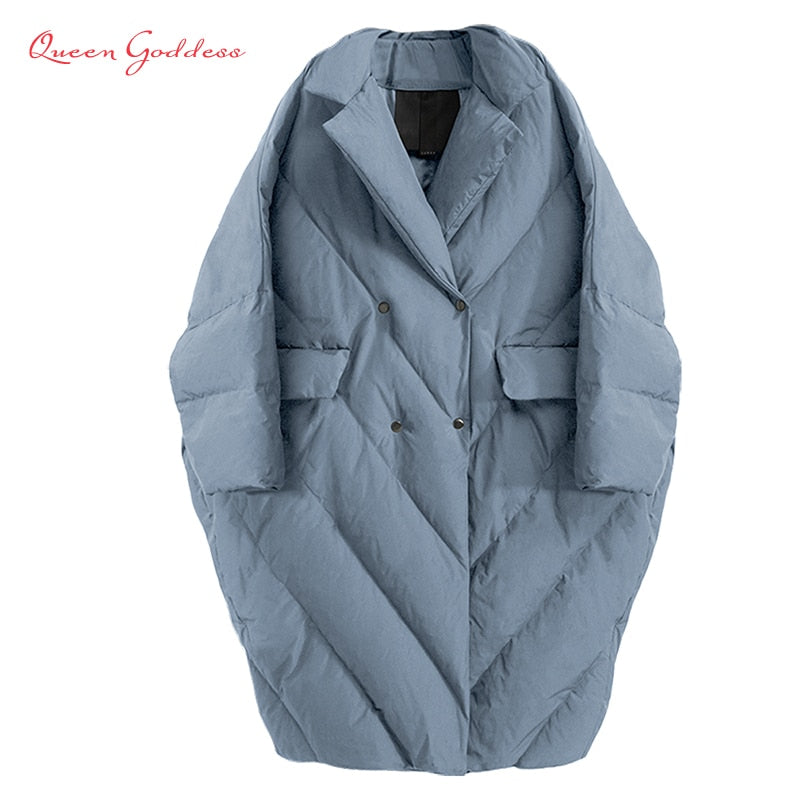 Winter New Fashion Women Long Down Jacket Warm Coat Oversize Outwear Plus size Female Thicken Parkas