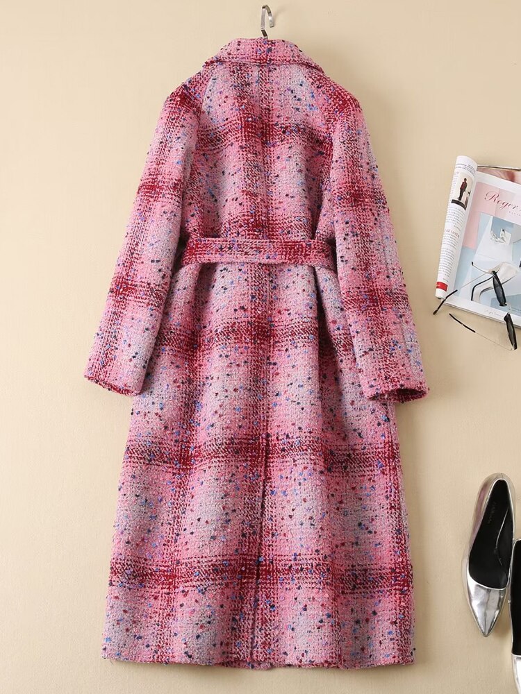 Winter Loose Woolen Coat Women's New Suit Collar Extended Wool Tweed Coat