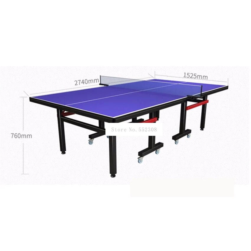 2.74x1.525m Foldable Table Tennis Table Desk High Density Fiberboard Load Weight 300kg For Ping Pong Indoor Sport Play Equipment