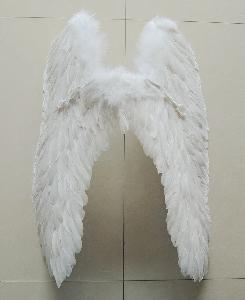 2021  The sexy new feather cosplay wings BH Victoria  feather extra large white and black wings cars party costumes