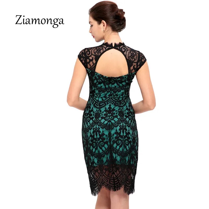 Women Summer Dress 2017 Elegant Knee Length Midi Floral Lace Dress Wear To Work Sheath Bodycon Sexy Dress Casual Women's Dresses