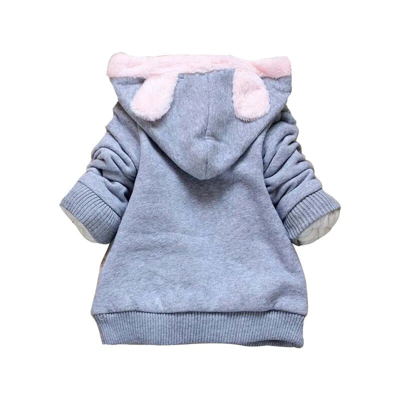 2020 Retail Children Hoodies Clothing Outerwear Girls Cartoon Rabbit Fleece Hoody Jackets Coat Baby Kids Clothes