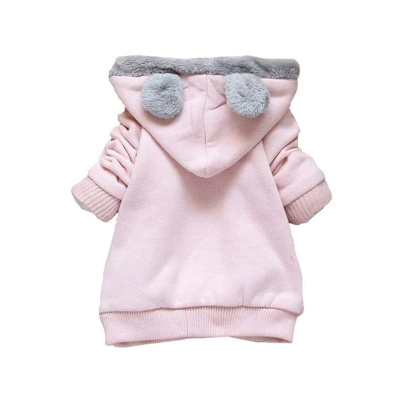 2020 Retail Children Hoodies Clothing Outerwear Girls Cartoon Rabbit Fleece Hoody Jackets Coat Baby Kids Clothes