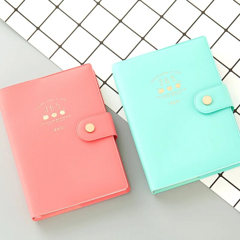 2023 New Arrival Cute Kawaii Notebook 365 Journal Diary Planner Notepad Organizer Paper Note Book A6 Agendas Korean Stationery