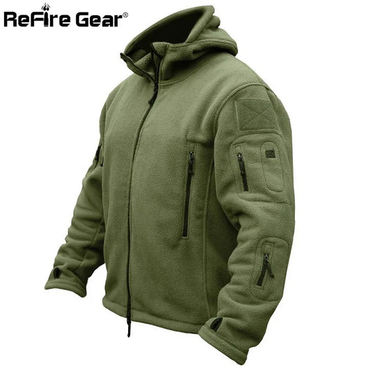 Winter Military Tactical Fleece Jacket Men Warm Polar Army Clothes Multiple Pocket Outerwear Casual Thermal Hoodie Coat Jackets