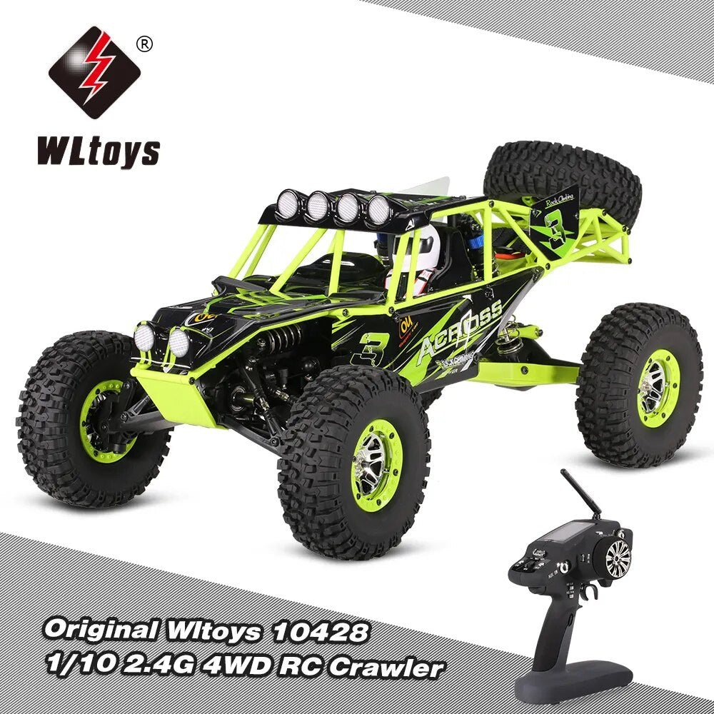 WLtoys 10428 RC Cars 2.4G 1:10 Scale 540 Brushed Motor Remote Control Electric Wild Track Warrior Car Vehicle Toy