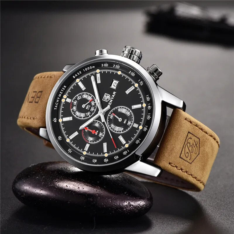 2021 New BENYAR Top Brand Luxury Mens Watch Quartz Clock Waterproof Automatic Chronograph Men Military Watch relogios masculinos