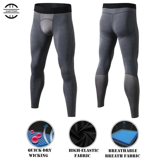 200p Men Pro Shaper Compression Underwear 3D Tight Pants,High Elastic Sweat Quick-dry Wicking Sport Fitness Bottom Long Trousers