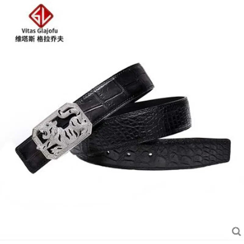 weitasi Crocodile skin belt man belt for men animal head business leisure