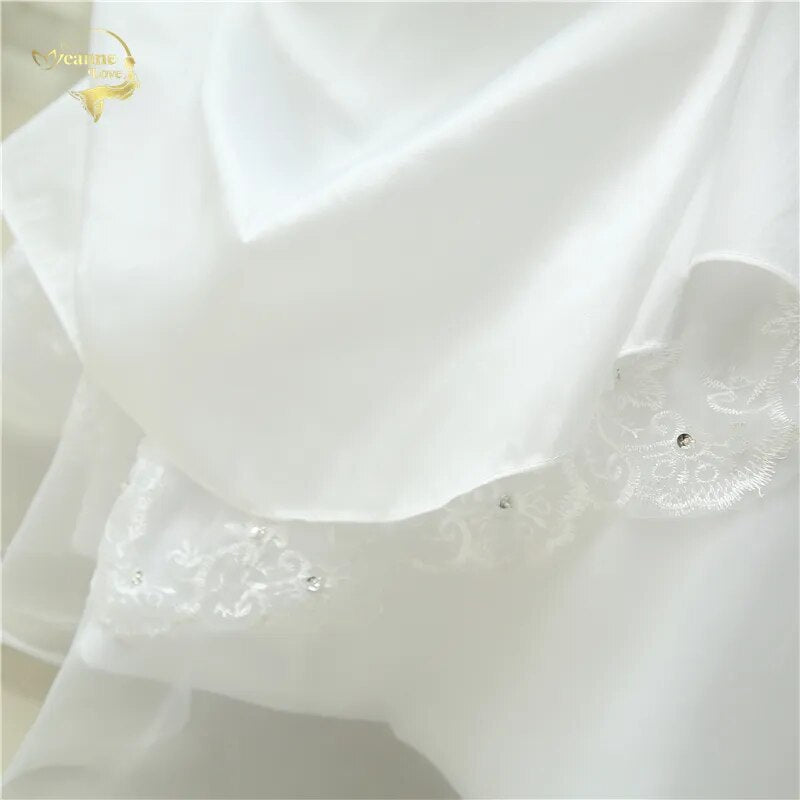 Wedding Gown A line Vestido De Noiva Applique Sequins Sweetheart Casamento White Ivory Plus Size 2023 Wedding Dresses OW 2043