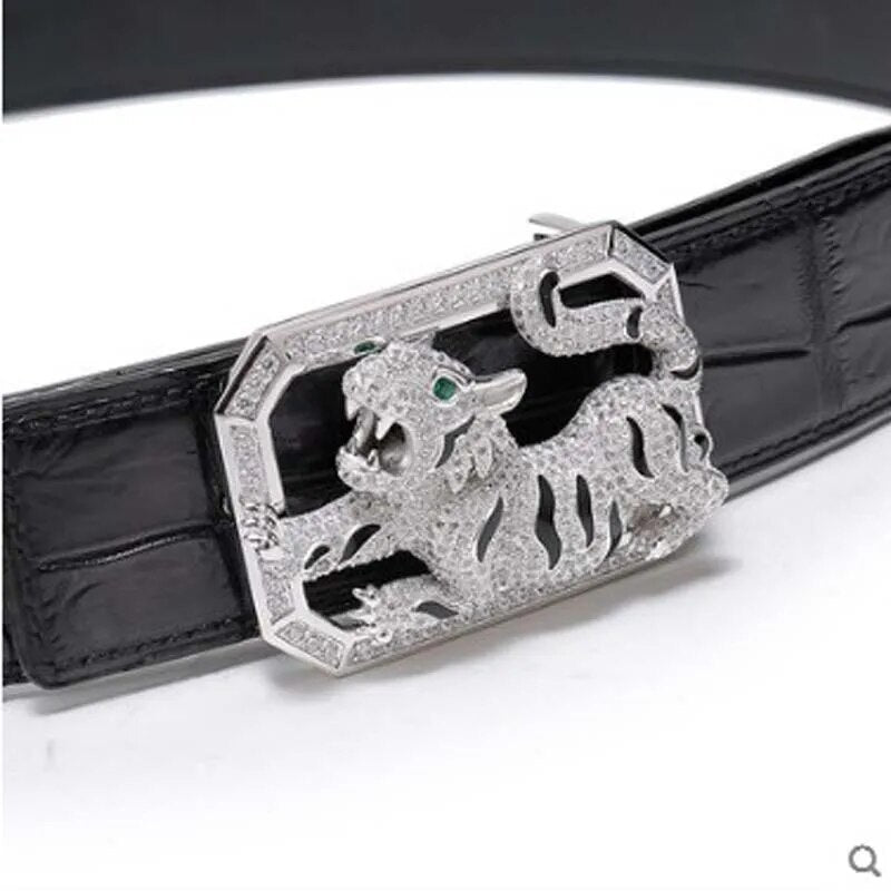 weitasi Crocodile skin belt man belt for men animal head business leisure