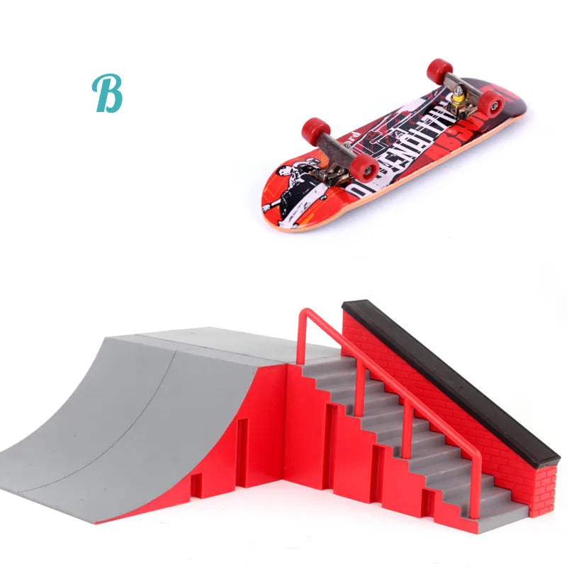 1pc Mini Skateboard Toy Skate Park For TechDeck Fingerboard Skateboard Ramps Fingerboard Ultimate Park Training Board