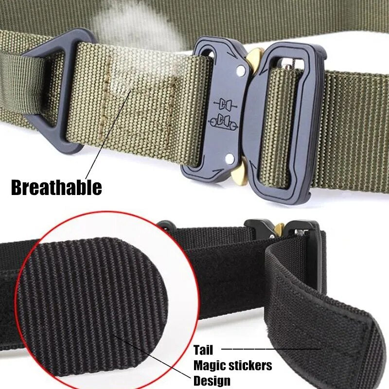 100pcs Quick Release Men 45mm CS Tactical Belt Military Nylon Belt Outdoor Multifunction Training Belt Strap ceintures Waistband