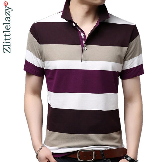 2022 Brand Casual Summer Fitness Short Sleeve Polo Shirt Men Poloshirt Jersey Striped Mens Polos Tee Shirts Dress Fashions 62917