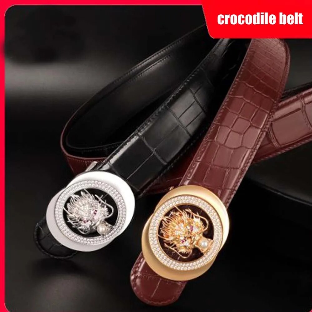 weitasi new Nile crocodile male belt  men crocodile belt  tide  Stainless steel Smooth buckle   crocodile leather  men  belts