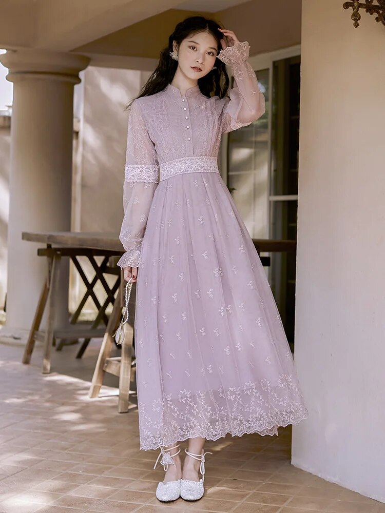 2020 new fashion women's clothing Ankle-Length  Vintage  women dress