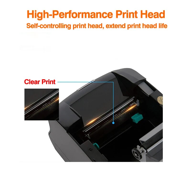 Xprinter Thermal Label Printer Barcode Sticker USB Bluetooth Printers Print 20mm-80mm 365B 370B DT325B for Android iOS Windows