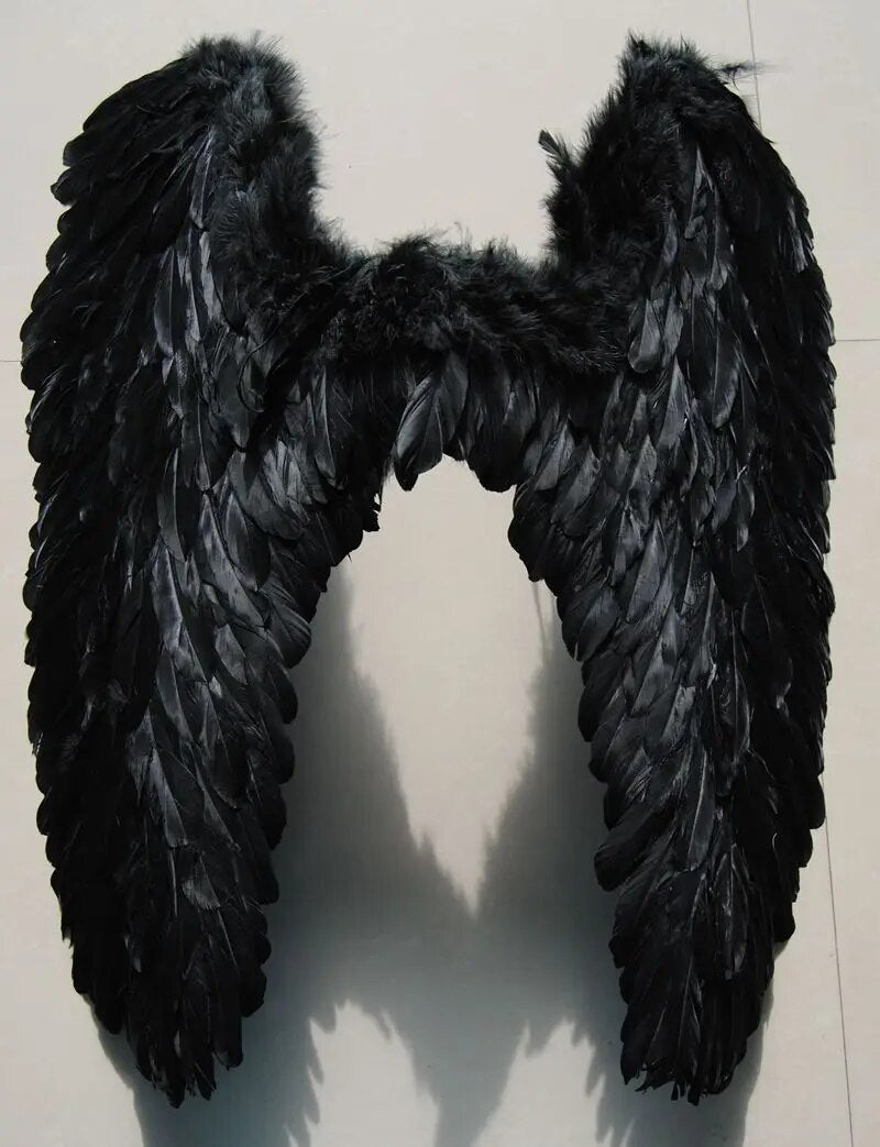 2021  The sexy new feather cosplay wings BH Victoria  feather extra large white and black wings cars party costumes