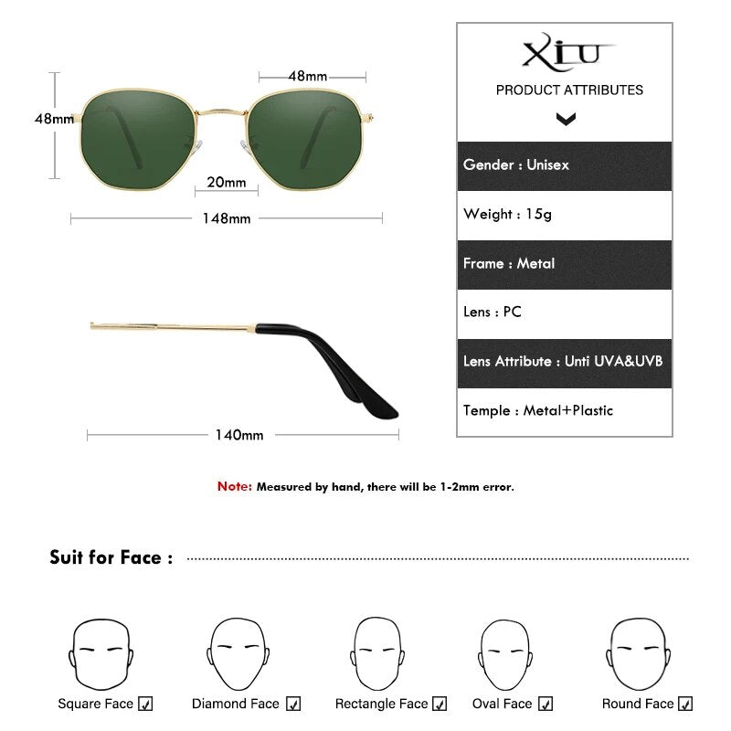 XIU Polarized Sunglasses Men Vintage Brand Design Sunglass Fashion Mens Summer Sun glasses Oculos UV400