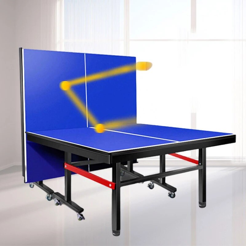 2.74x1.525m Foldable Table Tennis Table Desk High Density Fiberboard Load Weight 300kg For Ping Pong Indoor Sport Play Equipment