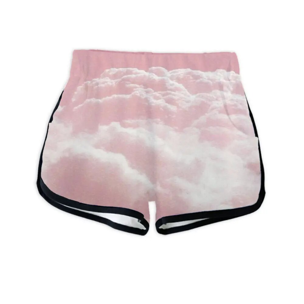 2023 New Style Women's Shorts with Clouds and Other Natural Scenery Prints Look Very Fashionable and Comfortable To Wear