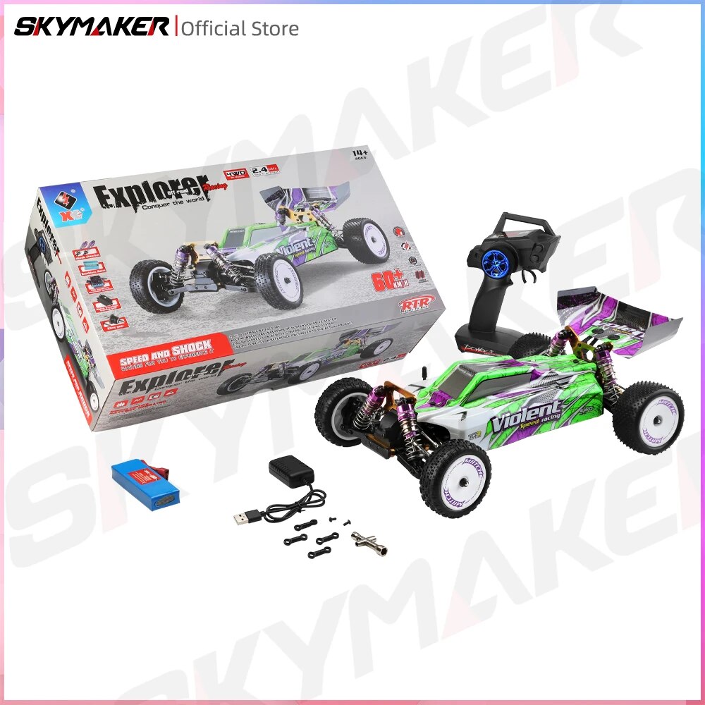 WLtoys 104001 104002 Rc Car 1:10 4WD Drive Off-Road 2.4G High Speed Radio Control Car 45km/h 60km/h Climbing 1/10 RC Cars Toys