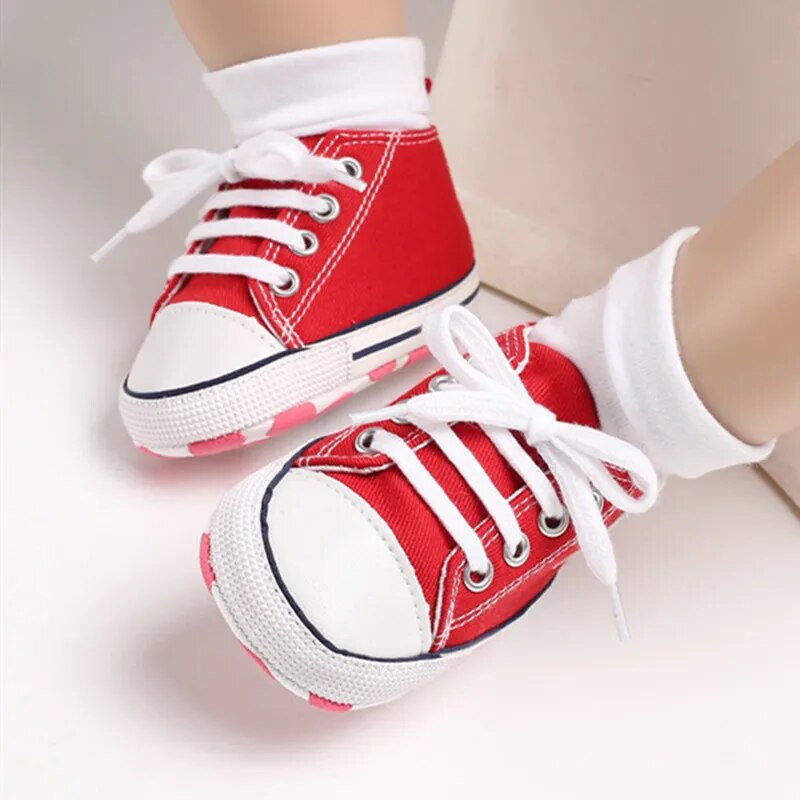 10 color Classic New Canvas Baby Sports Sneakers Infant Toddler Soft Anti-slip Baby Shoes Newborn Boys Girls First Walkers Shoes