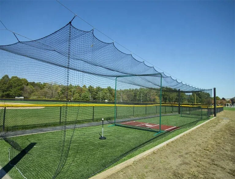 2.1mm 55'x12'x12' Heavy duty HDPE baseball batting cage durable weather proof indoor/outdoor softball hitting net practice