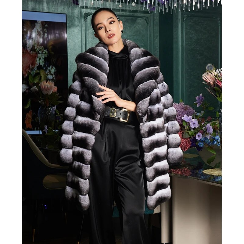 Women's Fur Coat 2223 Trend Natural Fur Long Mink Detachable Outerwear Jackets Trench Coats New In Outdoor Clothes Clothing Free