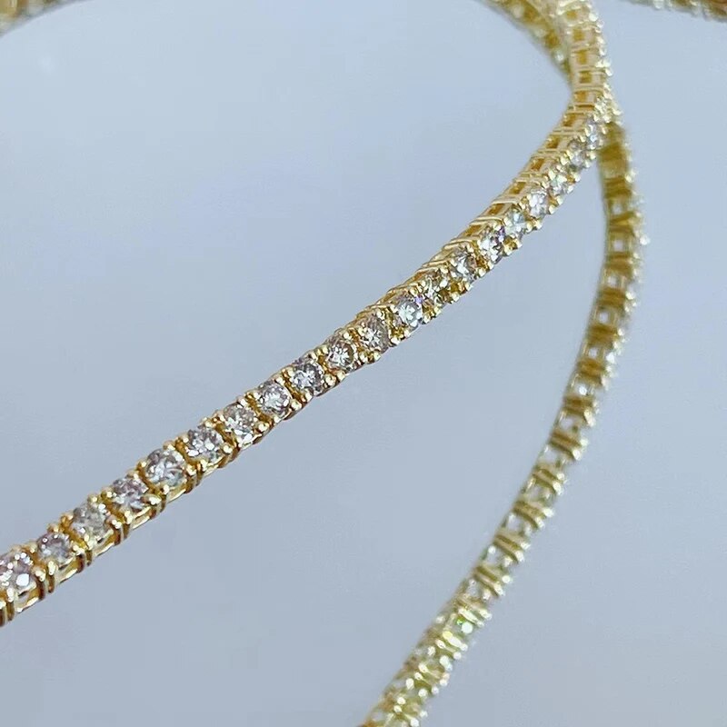 2 Carat Natural Diamond 18K Gold Tennis Bracelet Very Shiny Quality Assurance Wedding party Birthday Gift