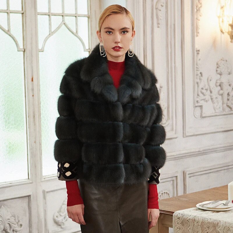 Women's Fur Coat 2223 Trend Natural Fur Long Mink Black Fashion Outerwear Jackets Trench Coats New In Outdoor Clothes Clothing