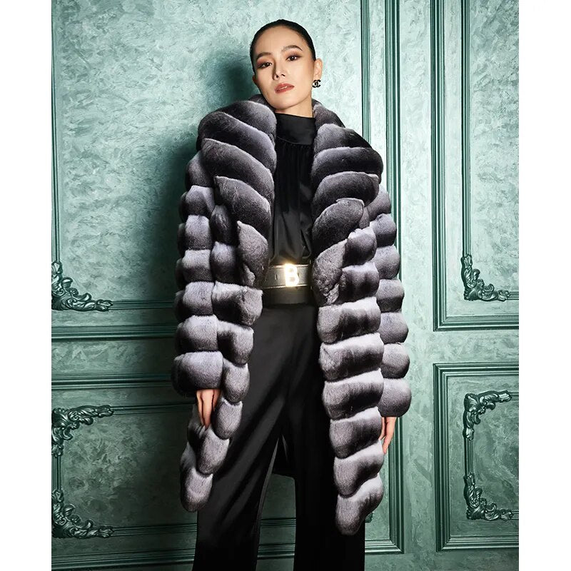 Women's Fur Coat 2223 Trend Natural Fur Long Mink Detachable Outerwear Jackets Trench Coats New In Outdoor Clothes Clothing Free