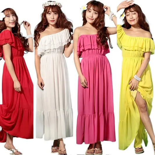 2023 Summer women ruffles Bohemian long dress,vestidos femininos,tropical casual chiffon dress girl dresses for women 2023