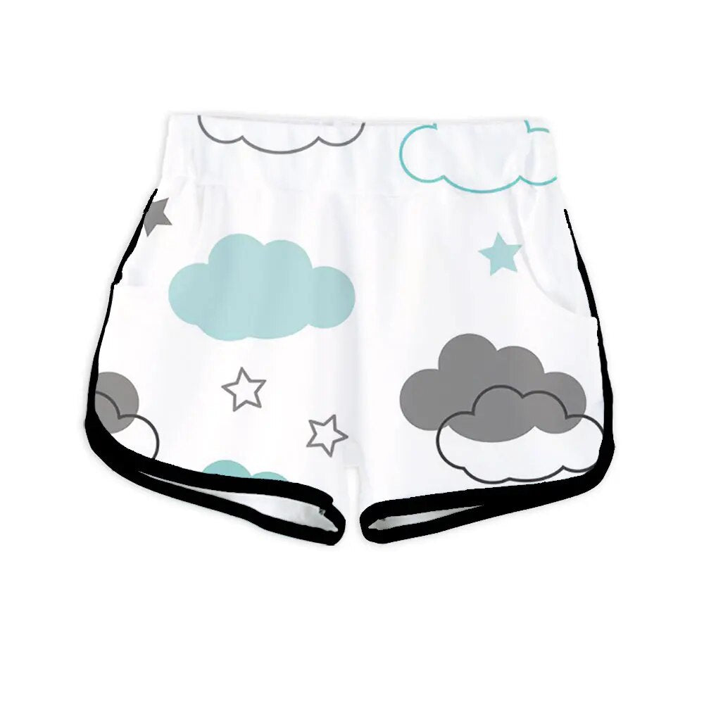 2023 New Style Women's Shorts with Clouds and Other Natural Scenery Prints Look Very Fashionable and Comfortable To Wear