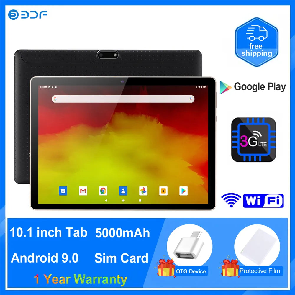 2022 New Arrival 10.1 Inch Tablet Android 9.0 Google Play Dual 3G Sim Card Network GPS Bluetooth WiFi Tablets 2GB RAM 32GB ROM