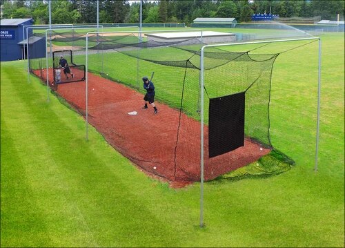 2.1mm 55'x12'x12' Heavy duty HDPE baseball batting cage durable weather proof indoor/outdoor softball hitting net practice