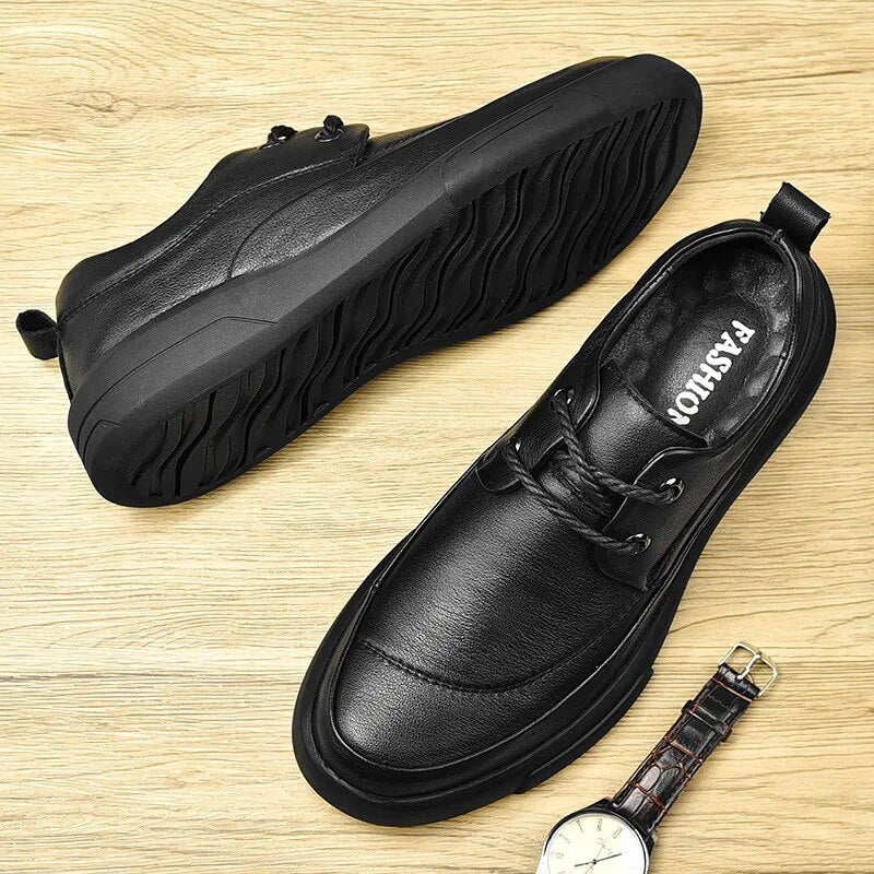 ZULISHI Best Sell Social Shoe Male Men Shoe Genuine Leather Casual Business Pu Male Adult Rubber Men's Genuine leather Shoes