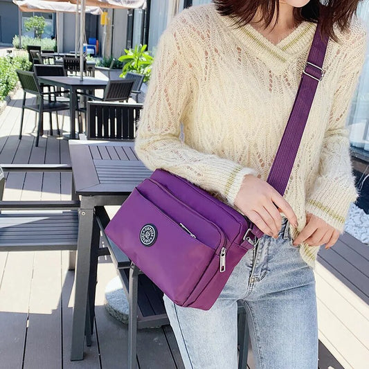 2023 Casual Solid Color Women Bags Luxury Designer Shoulder Bag Nylon Cloth Lady Messenger Bag Mobile Phone Bag Wholesale